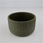 Cement posuda okrugla 17xh10cm maslinasta