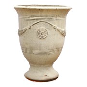 Keramička posuda glazirana h70 d55cm staro bijela