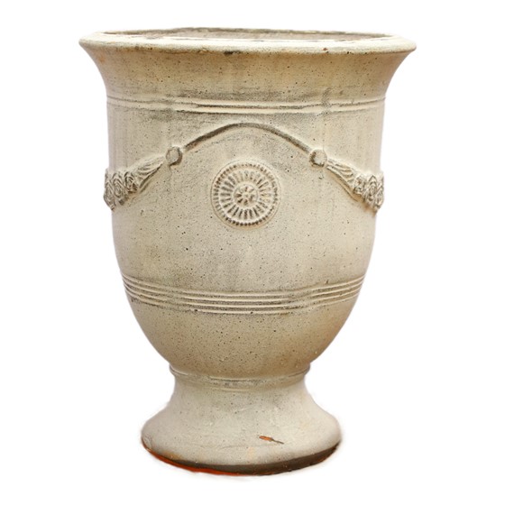 Keramička posuda glazirana h70 d55cm staro bijela