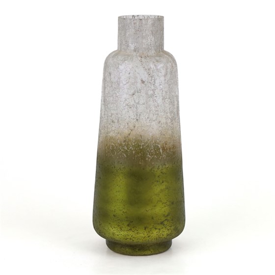 Staklo vaza h31,5cm d12cm moss zelena