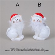 Figura mačka poly h11cm 2ass bijela/crvena