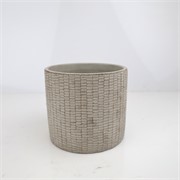 Cement posuda okrugla 17xh15cm siva