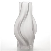 Staklo vaza h31,5cm d8,5cm pjeskarena šlif