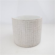 Cement posuda okrugla 17xh15cm bijela