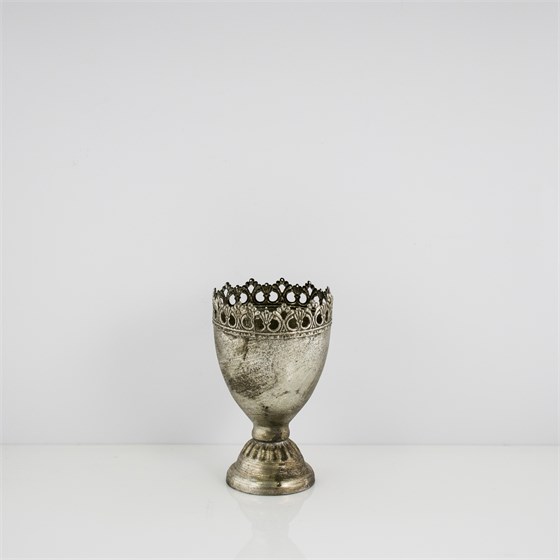 Metalni kalež d10cm h15,5cm srebrna
