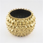 Posuda terakota "ananas" h17 d23,5cm o15,5 cm zlatna