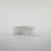 Traka čipka 25mm/10m bijela 01