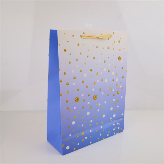 Vrećica 31x12cm h42cm točkice plavo/bijela