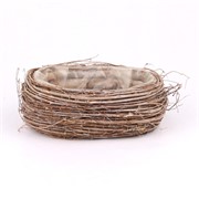 Košara ovalna 21x17cm h8cm white wash