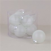 Staklene kuglice 8cm/8kom - transparent M