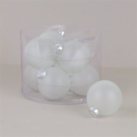 Staklene kuglice 8cm/8kom - transparent M