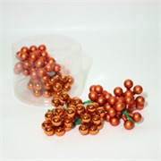 Staklene kuglice na žici 20mm/144kom - narančasta S/M