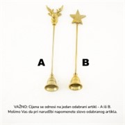 Zvono za gašenje svijeća alu 5,5x26cm h4,5cm zlatna 2ass
