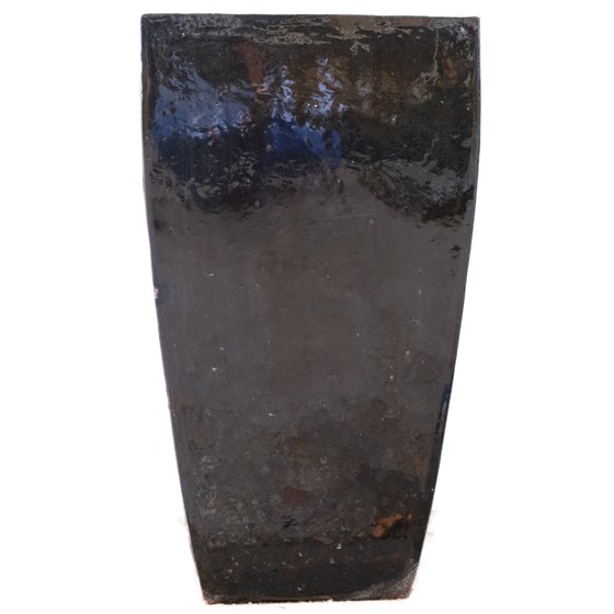 Keramička posuda glazirana četvrtasta h78 d42cm crna