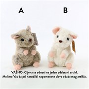 Miš plišanac 19cm 2ass bijela/siva