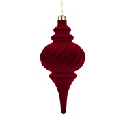 Ukras za bor 25x12cm ornament B flok- bordo