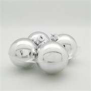 Staklene kuglice 8cm/8kom - srebrna S