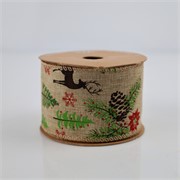 Traka drvca i jeleni 63mm/10m natur