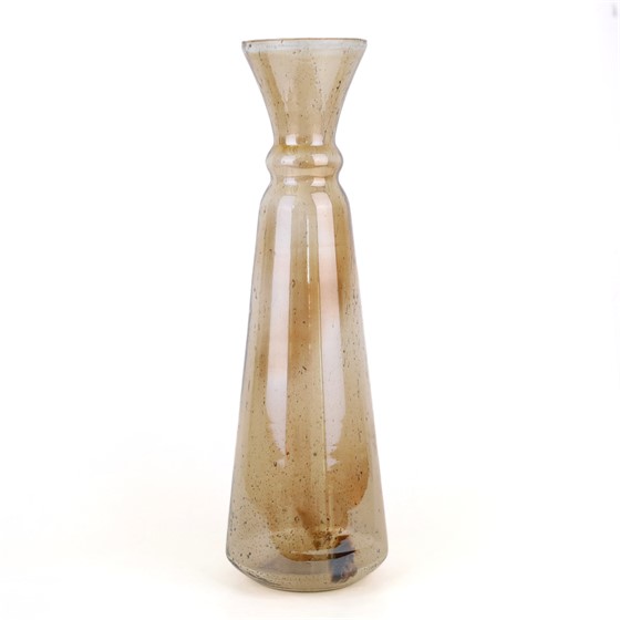 Staklo vaza h56cm d18cm sjaj sv.smeđa