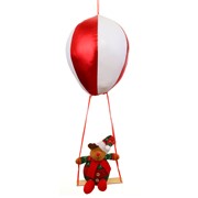 Balon sa sobom 50cm crvena/bijela