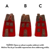 Figura kuća kamena 7x6x12cm 3ass crvena/smeđa