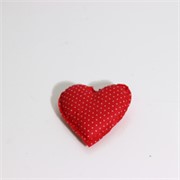 Srce 11cm crveno s bijelim točkicama