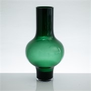 Staklo vaza h47d25,5cm o10cm šlif zelena