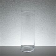 Staklo vaza cilindar sužena uz rub h35d12,5cm o10cm