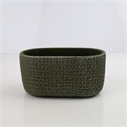 Cement posuda oval 20x11xh10cm maslinasta