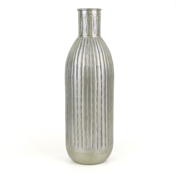 Vaza metalna boca h55cm d19cm antik srebrna