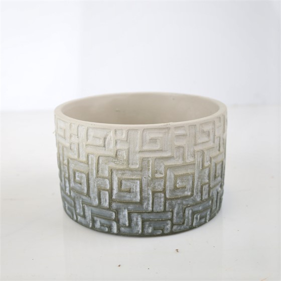 Cement posuda okrugla 16,5xh10cm siva