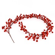 Girlanda crvene bobice velvet 135cm