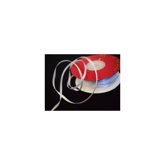 Traka saten 3mm/100m standard bijela 029
