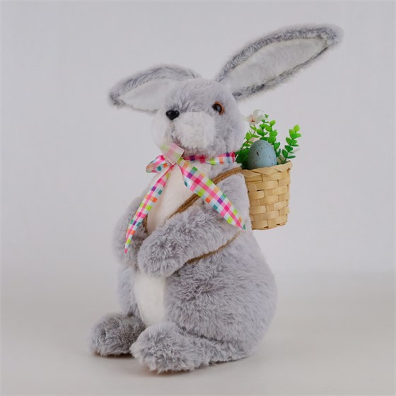 Zec dekorativni od pliša 22x18xh44cm siva