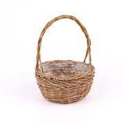 Košara okrugla d26cm h14cm white wash