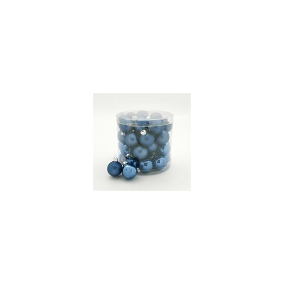 Staklene kuglice 3cm/45kom - t.plava S/M
