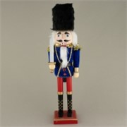 Orašar drveni 38cm vojnik sa mačem plavi