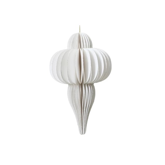 Ukras papirni finial 24xh40cm bijela
