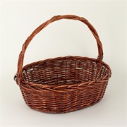 Košara oval 55x46/h18cm brown wash
