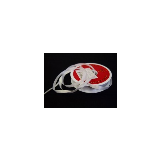 Traka saten 6mm/50m standard bijela 029