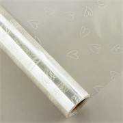 Charm celofan proziran sa srcima rola 58cm/15m bijela srca