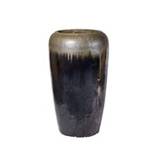 Keramička posuda glazirana h76 d42cm siva s preljevom