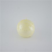 Svijeća metalik kugla 7,5cm - bijela