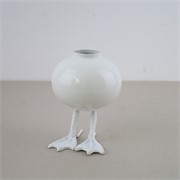 Vaza metalna Duck h16cm d12cm bijela