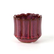 Keramička posuda za cvijeće h8cm d9cm t.lila