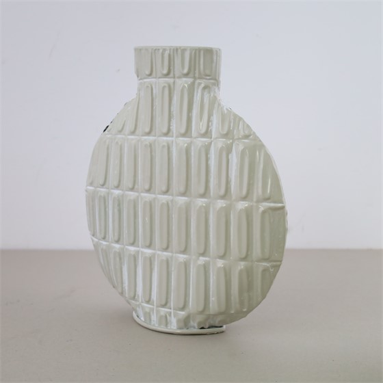 Vaza metalna Jip 28x8xh31cm prljavo bijela