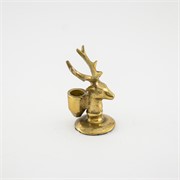 Svijećnjak metalni jelen 7x8cm h13cm zlatna