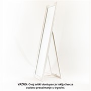 Ogledalo - 44x159 (35x150)cm na nogu četkano bijela