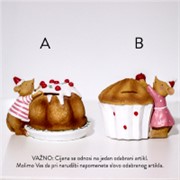Figura miš muffin 13x16,5x13,5h cm 2ass