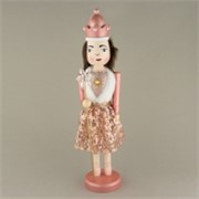 Balerina drvena 38cm roza